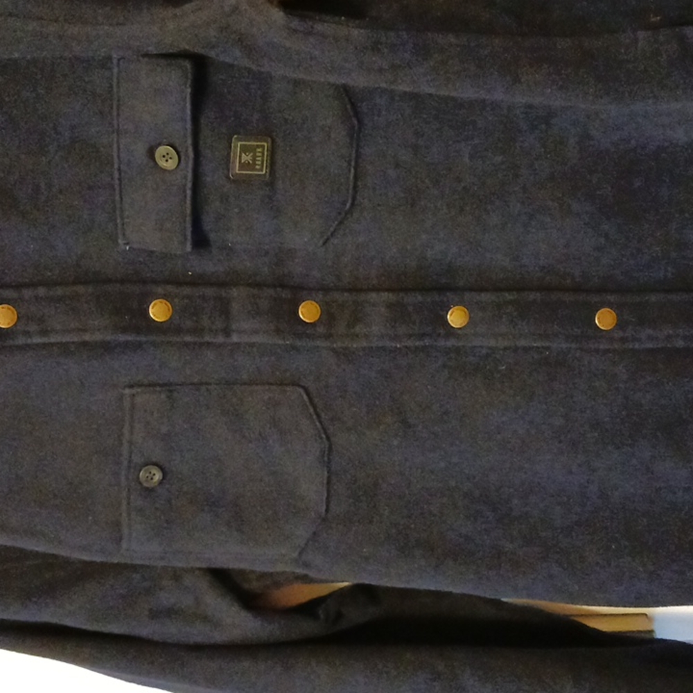 ROARK REVIVAL blue flannel men's L